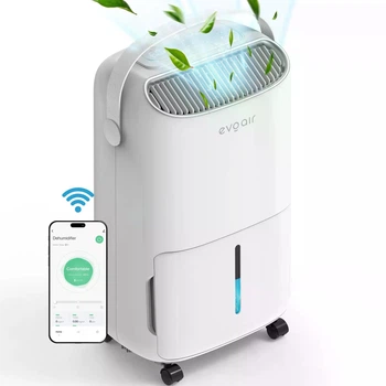 Осушувач повітря EvoAir NovaDry 16 Smart 16л/24год датчик вологості іонізація УФ-лампа сушіння білизни резервуар 2,5л автоматичне відключення