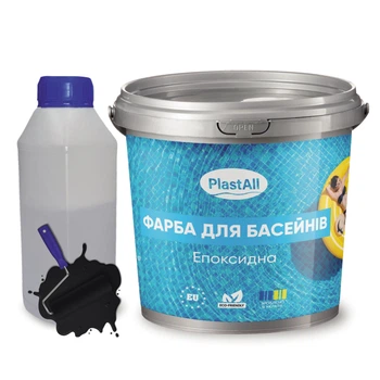 Краска для бассейна эпоксидная 1кг Plastall™ Черный
