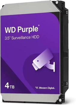 Жорсткий диск 3.5" 4TB Western Digital WD Purple (SATA 6Gb/s, 128MB, 5400rpm)