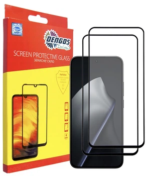 Защитное стекло для смартфона Xiaomi 15T/15T Pro 5G Black 2шт DENGOS (DG-TG2P-98)