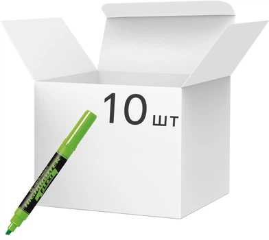 Набор текстовых маркеров Centropen Fax Flexi 1-4.6 мм Зеленых 10 шт (8542/04)