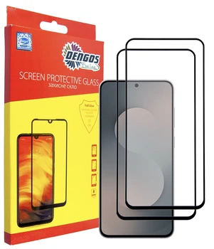 Защитное стекло DENGOS для смартфона Samsung Galaxy S25 FE Black 2шт. (DG-TG2P-91)