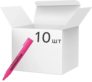 Набор текстовых маркеров Centropen Fax 1-4.6 мм Розовых 10 шт (8852/09)