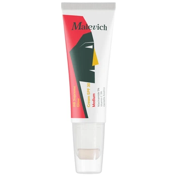 Сияющий ВВ крем Malevich BB Supreme Glow Cream SPF 30 Medium для выравнивания тона лица 50 мл Темный бежевый