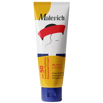 Солнцезащитный крем для ухода за кожей лица Malevich Invisible Defense SPF 50 Exosomal Cream 50 мл