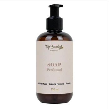 Парфумоване рідке мило для рук та тіла Top Beauty Perfumed Soap Білий мускус-Квіти апельсина-Пудра 250 мл