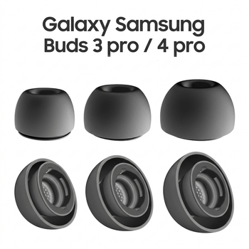 Силиконовые амбушюры Samsung Galaxy Buds 3 Pro | Galaxy Buds 4 Pro Черный