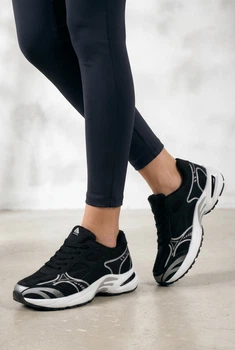 Кроссовки женские Fashion черные на платформе с принтом 347203_39 (24.5 см)
