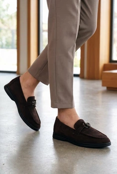 Лофери жіночі Fashion коричневі з декором кільце 347157_37 (23.5 см)