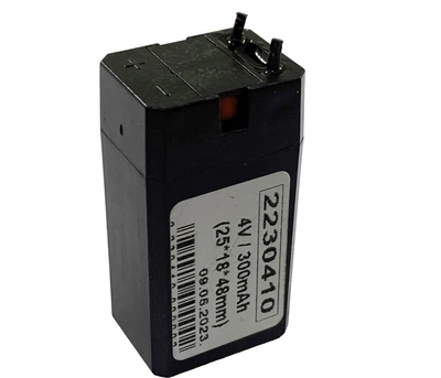 Аккумулятор 4V/300mAh для фонаря (25*18*48mm)