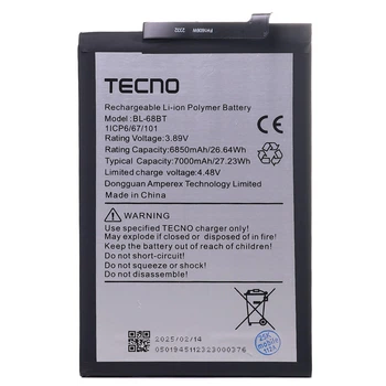 Аккумулятор для Tecno Pova Neo 2 Pova Neo 3, BL-68BT, AAA