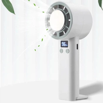 Портативный ручной вентилятор с дисплеем, аккумуляторный, Handheld Fan XP-C01 12W, Бело-зеленый (1011158-Other-1)