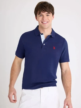 Поло длинное мужское U.S. Polo Assn 11Q0072-9800A(Classic Navy) XL Темно-синее (786662639757)