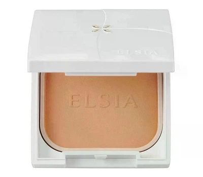 Компактная пудра Kose Elsia Platinum White Cover Foundation SPF35/PA+++ , кейс, зеркало, 410 Ocher 9,3 г