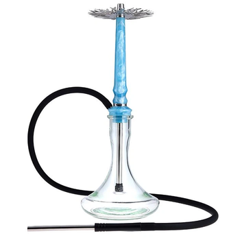Кальян Tiaga Astra Crystal Blue голубой 57см с диффузором из нержавеющей стали