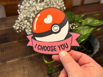Валентинка I choose you у стилі покемон для закоханих. Aivory