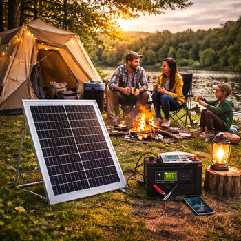 Солнечная батарея 50W WL-552 12В для аккумулятора, генератора, дома, дачи, кемпинга и резервного питания