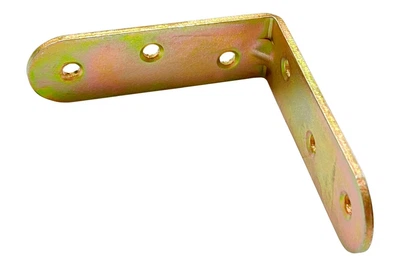 Кутник меблевий кронштейн TNX №6 60 х 60 х 20мм жовтий цинк (10 шт.)