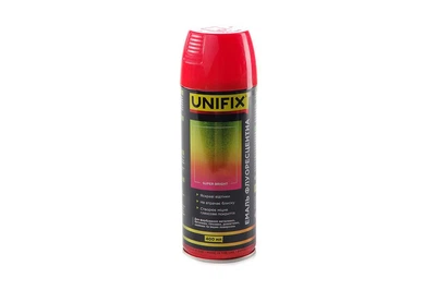 Емаль флуоресцентна в балончику Unifix 400мл червоний