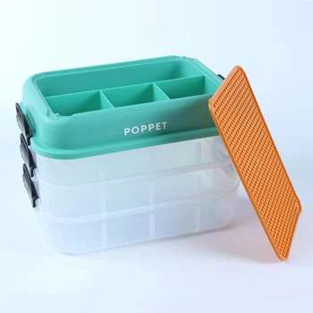Багатофункціональний ящик для зберігання іграшок POPPET Блокбокс Грін, 3 секції (PP-007-G-3)
