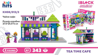 Конструктор Kids hits IBLOCK JUNIOR Чайне кафе 343 деталі в короб. 37, 5*25, 5*6см