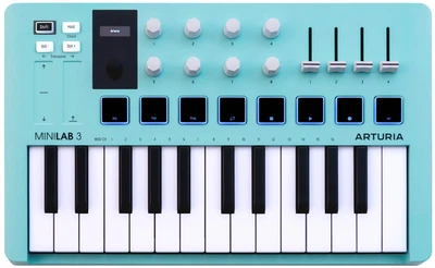MIDI-клавіатура Arturia MiniLab 3 (Aquamarine)