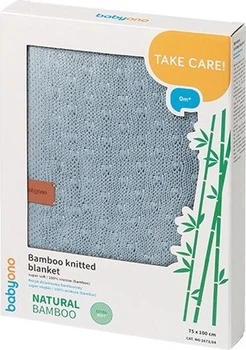 Дитячий плед Babyono бамбуковий блакитний 75 x 100 см (5901435418079)