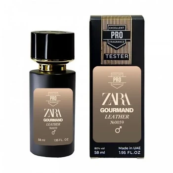 Чоловіча парфумована вода No Brand (версія Zara Gourmand Leather 0059), PRO 58 мл