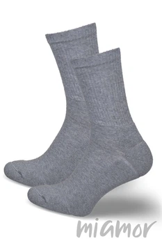 Носки мужские с резинкой в рубчик Mio Senso C230 Relax Cotton (2пары) 44-46 Серые