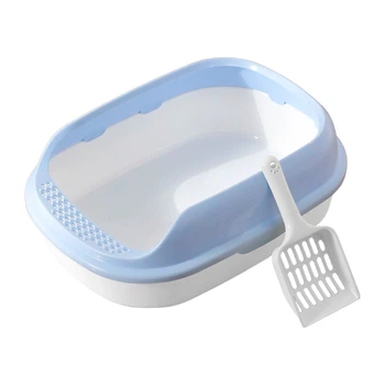 Туалет для кішок з лопаткою Taotaopets 226611 Light Blue