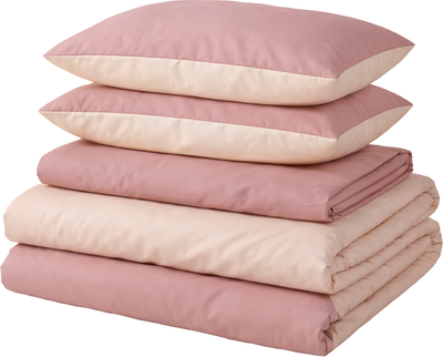 Комплект постільної білизни Mirson Сімейний 2 x 143x210 см Soft Elegance Pimiango 12-0712 + 15-1415 Мікросатин (2200010919547)