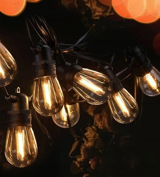 Садовая гирлянда 10м с 10 LED-лампами E27 прямая — наружное декоративное освещение с возможностью соединения, SuperLED