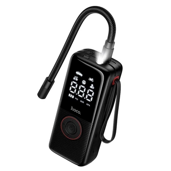 Портативный компрессор HOCO ZP18 Enlighten portable smart air pump, 10.3 Bar, 4000mAh, black