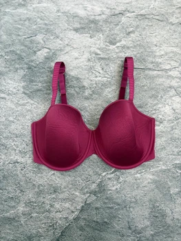 Бюстгальтер жіночий гладкий на кісточках THIRDLOVE 24/7 Classic T-shirt Bra - Винний бордовий - 75F