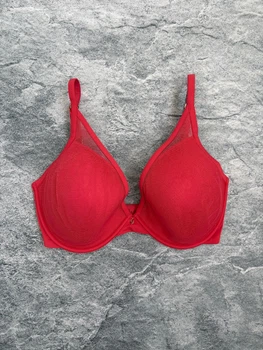 Бюстгальтер зі вставними подушечками Thirdlove 24/7 Classic Uplift Plunge Bra - Червоний - 75G