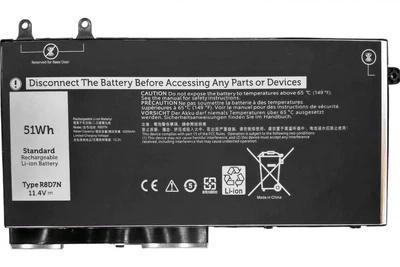 Батарея R8D7N для ноутбука DELL Precision 3540 3550 Latitude 5400 5500 (11.4V 51 Wh) Replacement