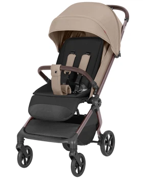 Прогулочная коляска CARRELLO Atom M CRL-5527 Snow Beige, компактная, лёгкая, складывание одной рукой