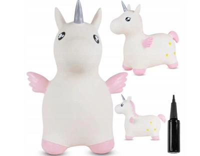 Детский резиновый прыгунок с насосом Unicorn