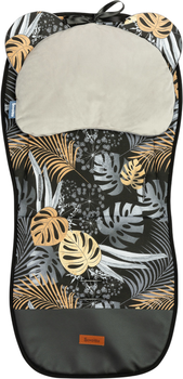 Wkładka + poduszka do wózka Caretero Deluxe Velvet Złote liście 80 x 40 cm (5908310395432)