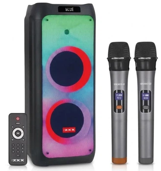 Аккумуляторная акустическая колонка ZXX-5590 с Bluetooth 2 микрофона и пульт 100 Вт