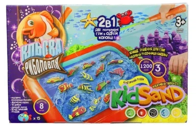 Гра Кльова риболовля + Кінетичний пісок KIDSAND українською KRKS-01-01U