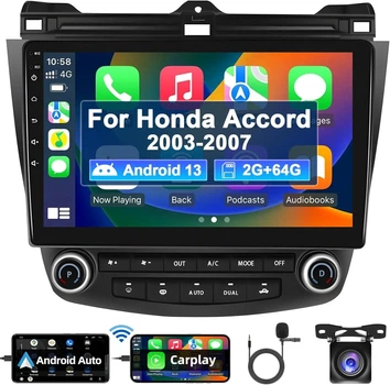 Штатная автомагнитола Podofo для Honda Accord 2003-2007 / 10.1" / Сенсорная / 2/64Гб / Android 13 / Apple CarPlay / Android Auto / Bluetooth / WI-FI / GPS / USB 10060912811111 b4