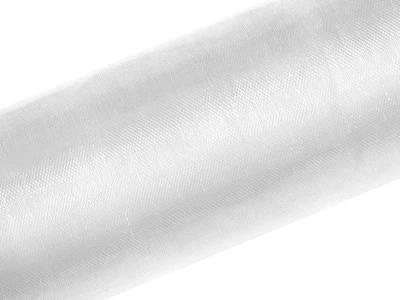 Materiał dekoracyjny Party Deco Organza gładka 1.5 x 50 m Biały (5901157423221)