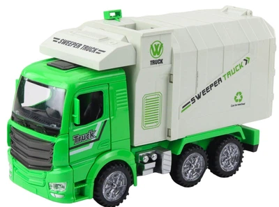 Сміттєвоз Lean Toys вантажівка зі світловими та звуковими ефектами 28828 Зелений (5905991088097)