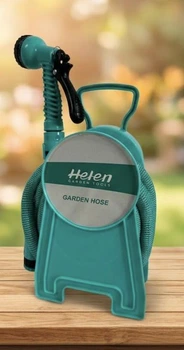 Шланг для поливу з котушкою і розпилювачем Helen Garden Tools 15 м Зелений