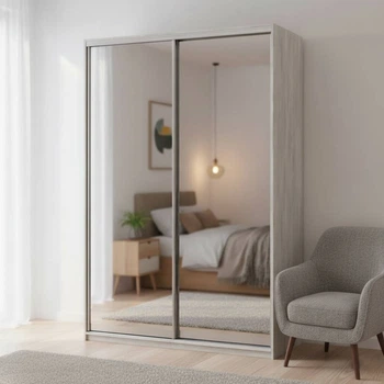 Шафа-купе Doros Сіті Лайт Сосна Натті 2 Дзеркала 150х45х225 (DRS-011963)