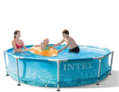 Бассейн каркасный Intex 206 NP круглый размер 305х76 см объем 4485л. Blue (99248)