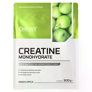 Креатин OstroVit Creatine monohydrate 300 г зелене яблуко