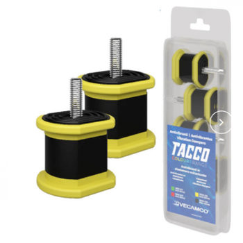 Виброопоры Vecamco TACCO - 4 шт (Нагрузка 200 кг). Антивибрационные вставки для кондиционеров, Желтые (COPY)