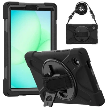 Противоударный чехол X-CASE с подставкой 360° и ремешком для Samsung Galaxy Tab A11 (SM-X135, SM-X130) экран 8.7" дюйма
